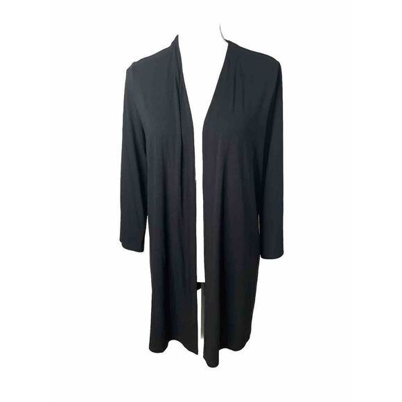 J. Jill Size M Womens Wearever Collection Sweater Black Cardigan Stretch - Picture 1 of 4